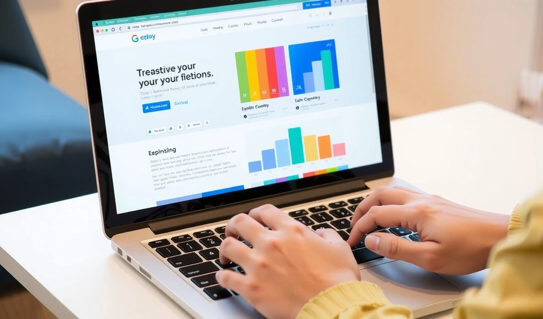 Laptop cu pagină web lansată